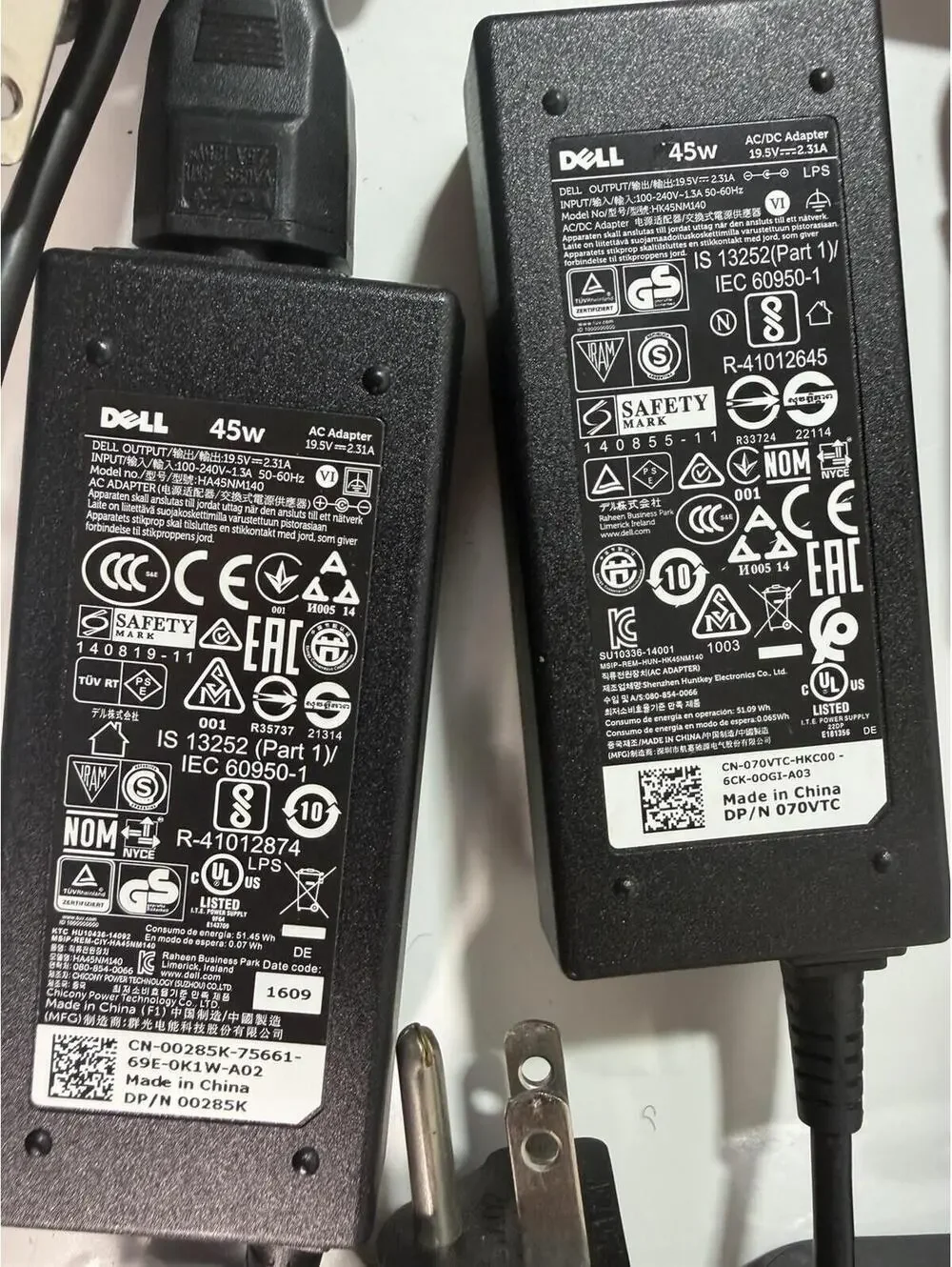 Lot of 21 Dell Laptop AC Adapters Power Supplies Mixed 45W 65W 90W 130W OEM
